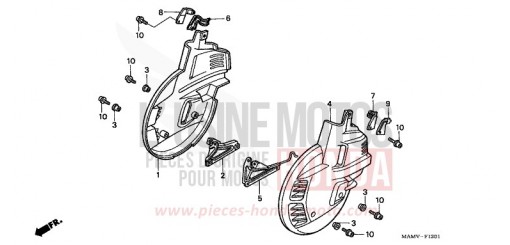 CHAPE DE ROUE AVANT (CL1500AW/SEW) GL1500SEY de 2000